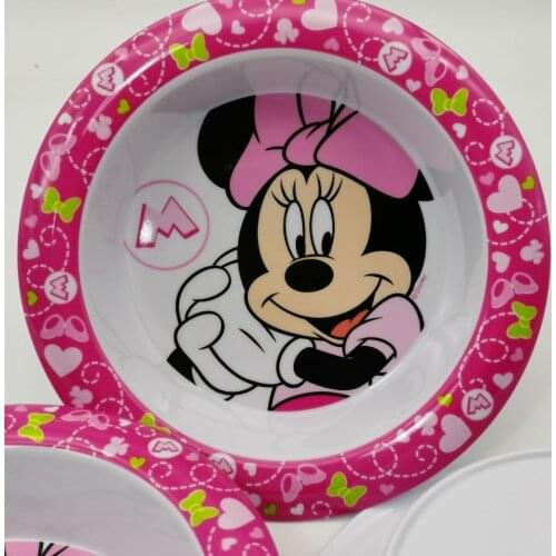 Disney Cartoon Mickey Mouse 7-inch Childrens Dinner Plate Heat-resistant and Fall-resistant Childrens Complementary Food Bowl
