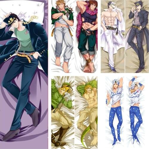 Japan Anime otaku Dakimakura JoJos Bizarre Adventure Joseph Johnny Dio Brando Anime Dakimakura Hugging Body Pillow Case cover