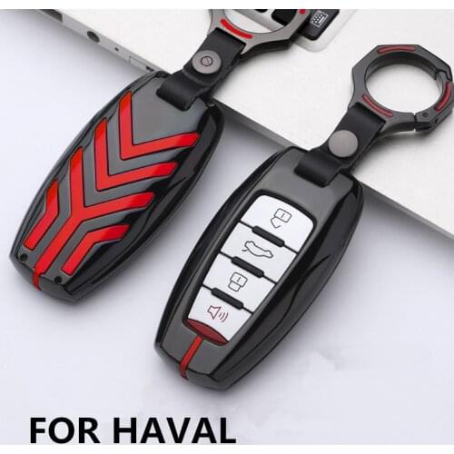 Zinc Alloy Car Key for Great Wall Haval Coupe H7 H8 H9 GMW H6 Samrt Cover Color Stripe Remote Fob Shell Case Keychain