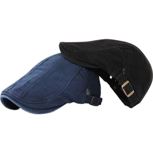 2020 Berets Hats Men Women Casual Outdoor Washed Hat All-match Visors Cap100% Cotton Solid Colors