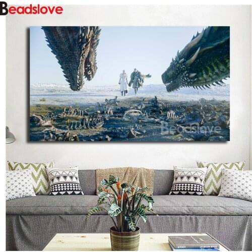 Large 5D DIY Full Square Round Diamond Painting The Epic Fantasy Series Diamond Embroidery Mosaic Rhinestones Dragon Cartoon art