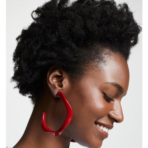 Big Geometric C Acrylic Drop Earrings Round Circle Tortoiseshell Resin Dangle Earring For Women ZA Fashion Jewelry Brincos Gifts