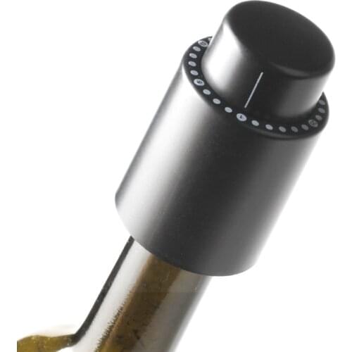 Black ABS Vacuum Wine Bottle Stopper Sealed Storage Vacuum Memory Wine Stopper Push Style Bar Tools Barware Wine Cork