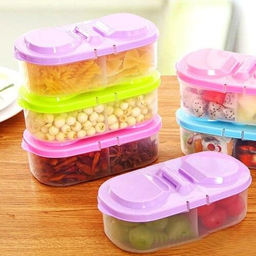 Fresh Food Cereal Bean Snacks Sauce Storage Box Kitchen Container Plastic Case New