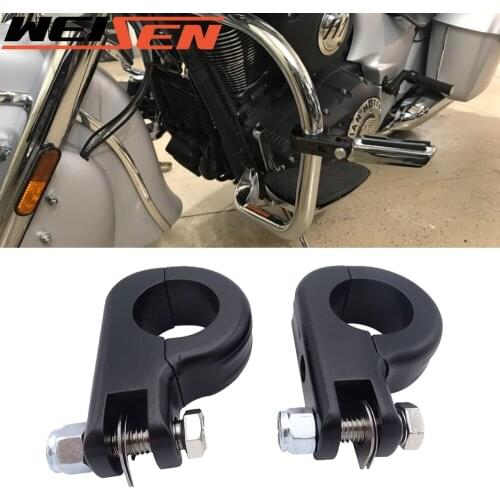 Motorcycle Accessories 1.25 Inches Highway Offset P Clamp Footpegs Mount Kit For Harley Davidson Engine Guard Bar Universal
