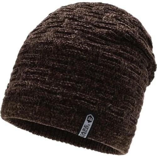 Mens Winter Hat Fashion Knitted Black Hats Fall Hat Thick And Warm And Bonnet Skullies Beanie Soft Knitted Beanies Cotton