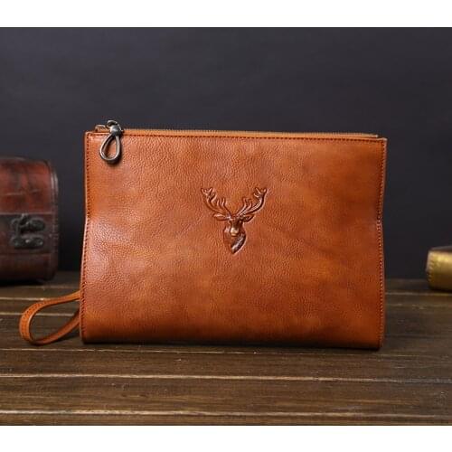 Genuine Leather Men Wallets for Credit Card Holder Clutch bags Coin Purse Male Wristlets Handbags Long Wallet carteira masculina