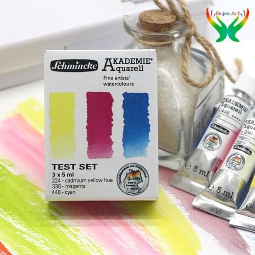 Schmincke 5ml three primary color tubular watercolor pigment art painting illustration pigment set Good extensibility