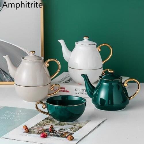 Nordic Luxury Light Set Ceramic Teapots Home Black Tea Kettle Only Room Be Table Coffee Decoration Accessories Kitchen