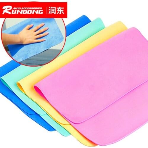 No tattoo deer skin towel 43*32cm dry hair wipe car wash car multi-use synthetic deer skin towel no bucket