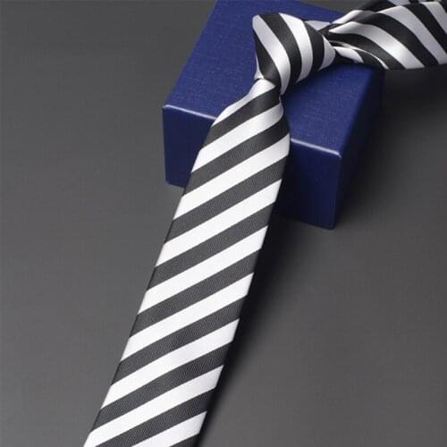 New Arrivals High Quality 6CM Wide Slim Tie For Men Business Work Necktie Fashion Formal Zipper Neck Tie With Gift Box