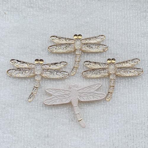 New Dragonfly Acryl Flatback Rhinestone 1Hole Buttons for DIY hair accessories or wedding decoration 8pcs 31*45mm -B630