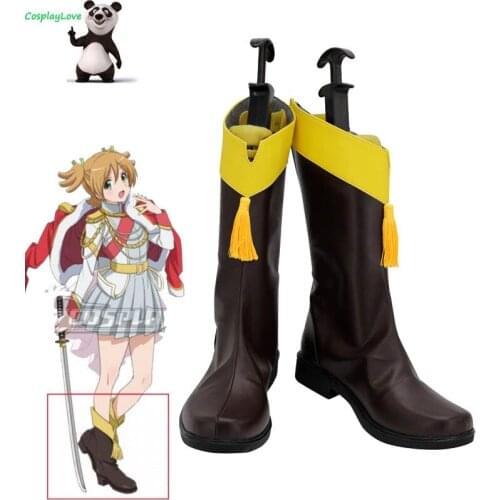 CosplayLove Shoujo Kageki Revue Starlight Nana Daiba Brown Shoes Cosplay Long Boots Custom Made For Halloween Christmas
