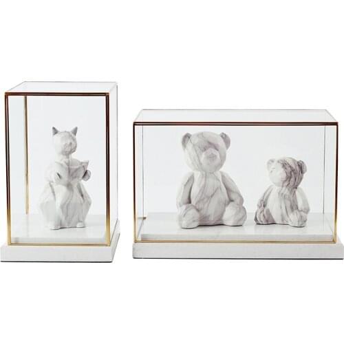 Ornament Transparent Glass Cover Decoration Crafts Display Dust Cover Display Furnishing Home Decoration Accessories Modern