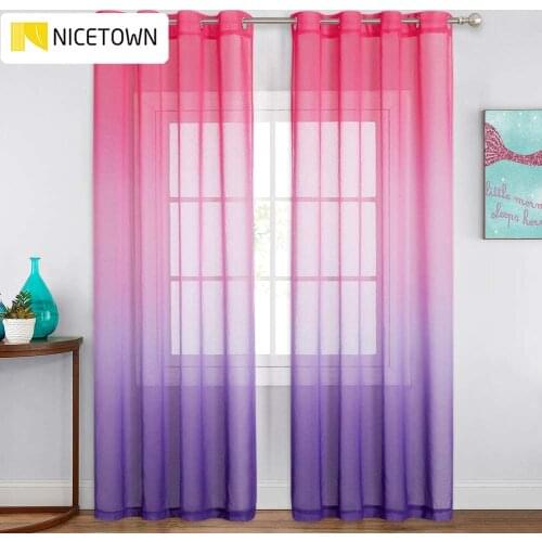 NICETOWN Sheer Curtain White Tulle Home Decoration Solid Voile Panels Windows Curtains for Living Room Country Decor Bedroom