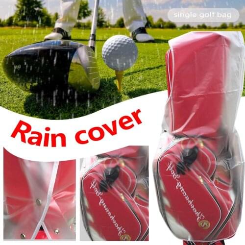 PVC Golf Bag Waterproof Dustproof Golf Rain Cover Shield Wear Resistant Transparent Golf Rain Cover Cape Package
