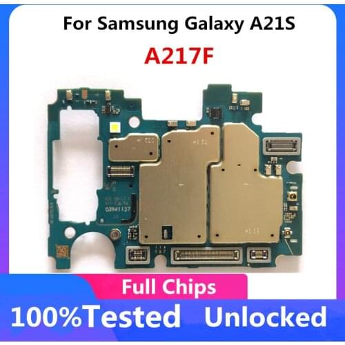 Factory Unlocked For Samsung Galaxy A21S A217F Motherboard EU Version Origina Main Logicboard Full Chips Android System