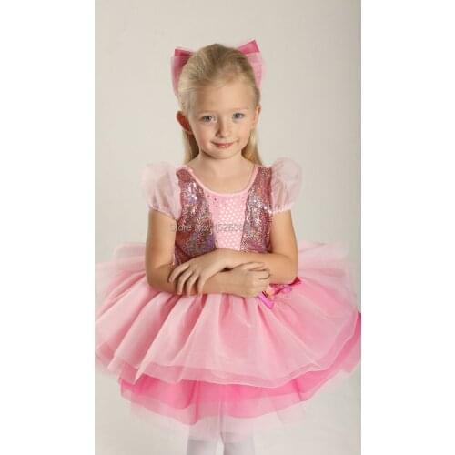 Sequin Bow Romantic Ballet Tutu Dress Children Adult Princess Dance Costume C38