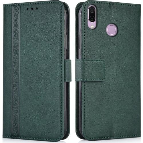 Luxury Flip Wallet Leather Case for Huawei Y7 2019 DUB-LX1 DUB LX1 Magnetic Book Protect phone back Cover