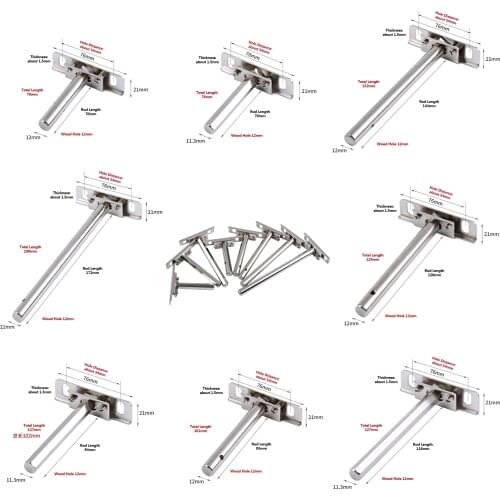 2Pcs DIY Invisible Floating Shelf Brackets Adjustable Blind Shelf Floating Support Brackets Concealed Mount for Home Wall