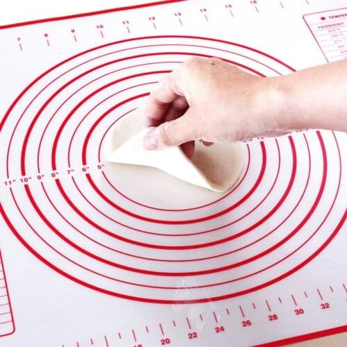 1Pcs Silicone Baking Mats Sheet Pizza Dough Non-Stick Maker Holder Pastry Kitchen Gadgets Cooking Utensils Bakeware Accessories