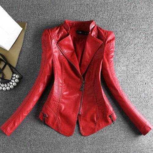 2021 Spring And Autumn Women Leather Jacket 3XL Plus Size Coats Slim Ladies Clothing