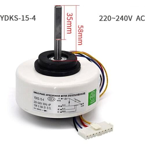 YDKS-15-4 Single-phase Asynchronous Fan Motor for Media Indoor Air Conditioning Fan Motor