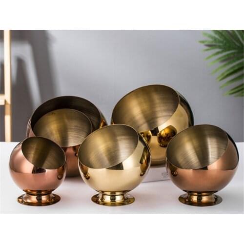 Gold golden Stainless steel storage bowl KTV tray Bowls Salt Container Storage Bottle Storage Jar Seasoning Candy Soy Sauce dish