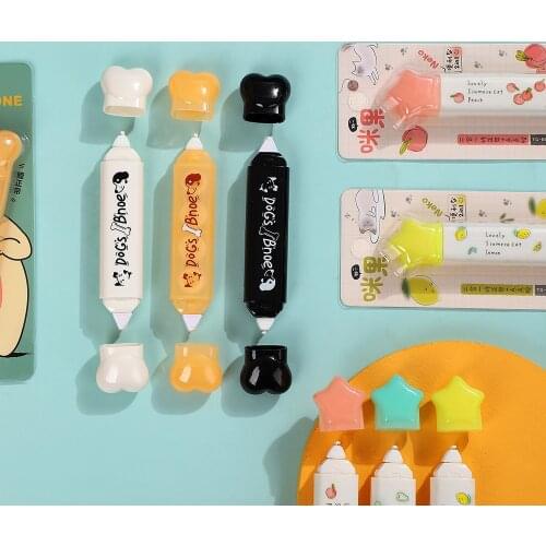 1 Pcs Random Dog Bones Star Correction Tape and Point Glue Two In One Creative Portable Correction Tape School Stationery Kawaii
