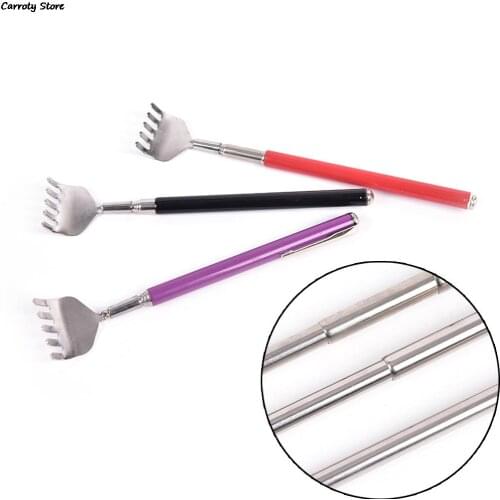 1pcs Telescopic Pocket Scratching Massage Kit Extendable Claw Extender Handy Adjustable Stainless Pen Clip Back Scratcher