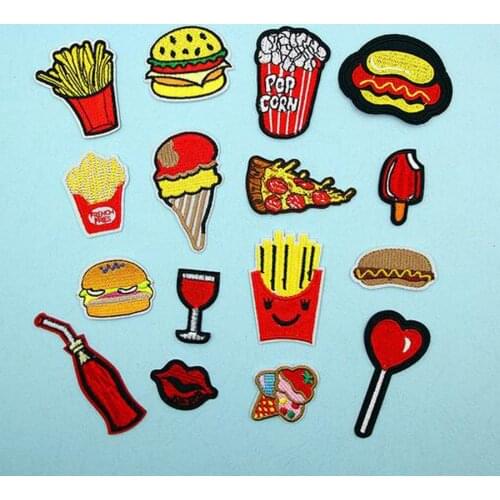 1PC Fabric Embroidered Foot Mouth Patches Clothes Stickers Bag Sew Iron On Applique DIY Apparel Sewing Clothing Accessories BU18