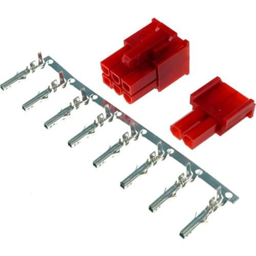 10 sets PCIe PCI-E GPU 4.2mm 5557 8 Pin (6+2) Receptacle Power Connector Housing Video Graphics Card + Female Terminal Pins