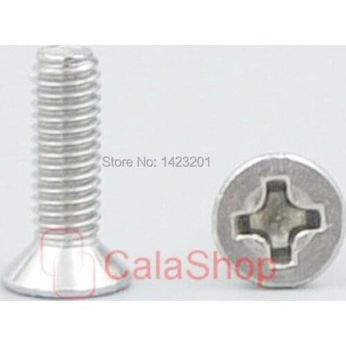 100 Pcs / Lot M3 Cross Recessed Head Screws Stainless Steel Metric Thread Cross Drive