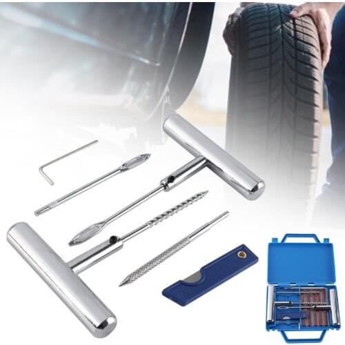 11pcs/Set ​Car Van Motorcycle Bike Emergency Heavy Duty Tubeless Tire Puncture Professional Repair Kit Plug Set Tyre Repair Ki