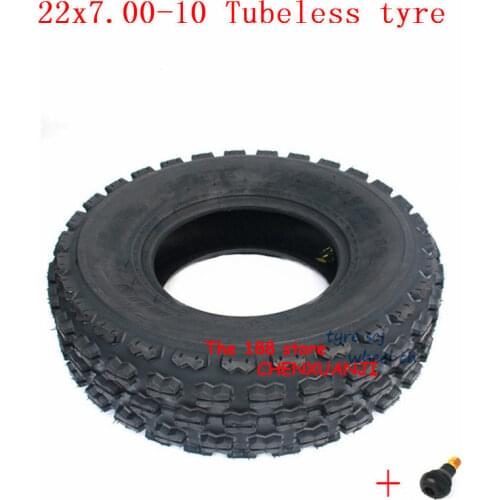 22x7.00-10 Inch Tubeless Tyre for Quad Chinese Off-Road 4-wheel Go-kart Motorcycle Motocross 22x7-10 ATV Vacuum Tire