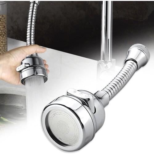 360 Degree Adjustment Kitchen Faucet Extension Tube Bathroom Extension Water Tap Water Filter Foam Kitchen Faucet Accessories