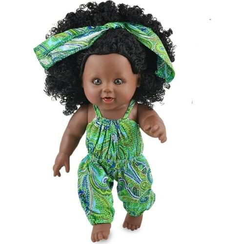 African Dolls Fashion Realistic lol Black Simulation Reborn Baby Doll Soft Silicone Vinyl 12inch 30cm Princess Baby Girl Kid Toy