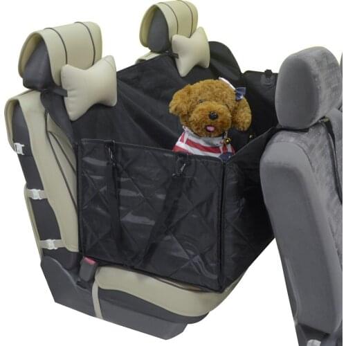 Car Accessories Mat Pet Carriers Oxford Fabric Pattern Car Pet Seat Cover Dog Car Back Seat Waterproof Pet Mat Cushion Protector