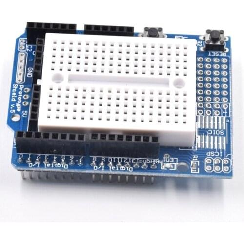 Free Ship 10PCS/lot UNO Proto Shield prototype expansion board with SYB-170 mini breadboard based For ARDUINO UNO ProtoShield