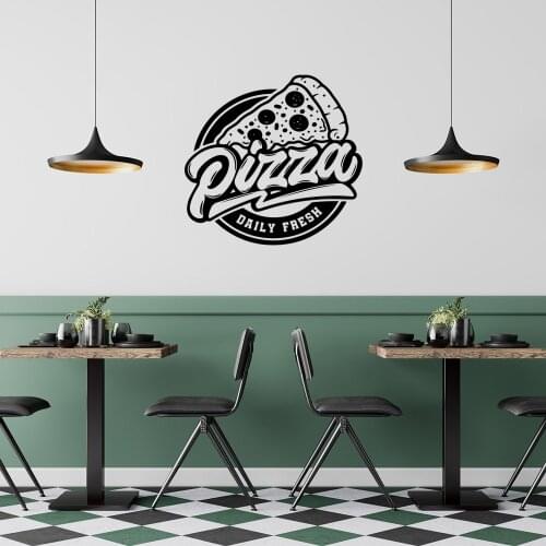 Free shipping Pizza Nursery Wall Stickers Vinyl Art Decals Living Room Bedroom Background Wall Art Decal Drop Shipping
