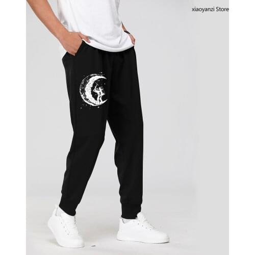 Top Quality fashion digging the moon print men Women Sweatpants Unisex Sports Long Pants Fitness Trousers Oversize OU-2209-4