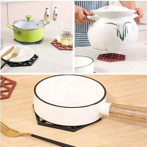Household PVC Kitchen Placemat Dining Table Mat Coaster Pad Mats Non-slip Cup Pads Coaster Pot Anti-hot Placemat Heat-insul K0U6