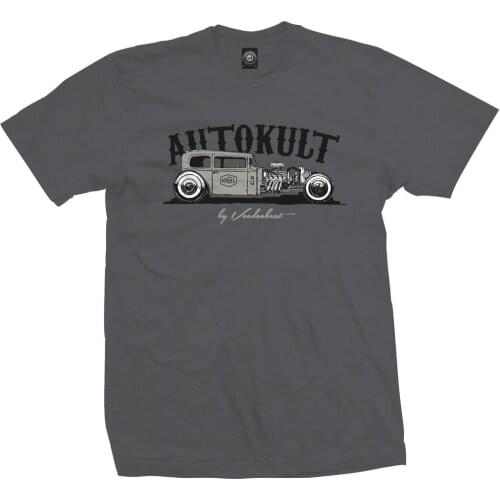 Design T Shirts Casual Cool T-Shirt - Autokult - Hot Rod Classic American Motorcycle Fans V8 Speed Shop Flatheadgraphic Tees