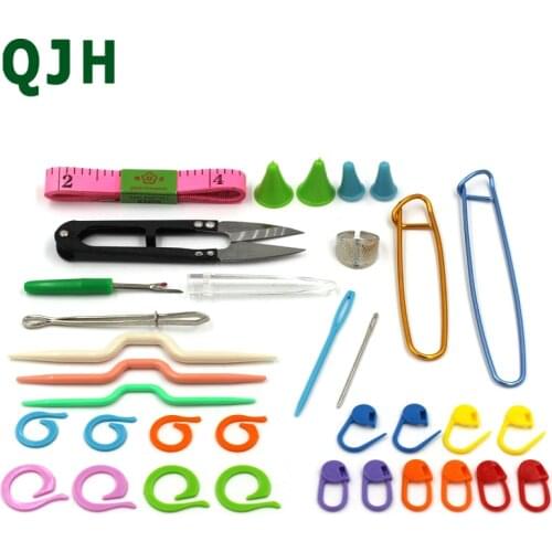 Domestique Outil De Couture Set 35pcs Tailles Crochet Crochets Aiguilles points Tricot Artisanat Case Crochet Set Case Crochet