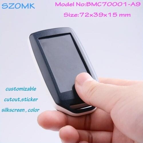 2 pcs, free shipping handheld plastic enclosure for electronic 72*39*15mm abs plastic box small switch box control enclosure