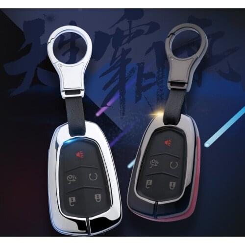 Zinc Alloy Leather Car Key Case Cover For Cadillac Escalade ESV XTS ATS CTS SRX 6BT CT6 ATS-L XT5 BLS Car Styling Key Accessorie