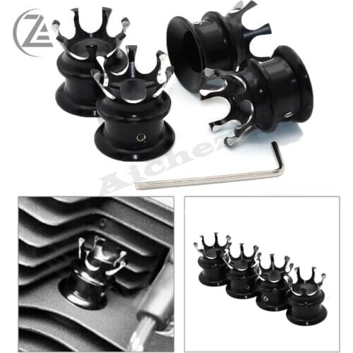 ACZ 4PCS/Set Motorcycle CNC Head Bolt Topper Cover Cap Engine Cover Trim For Harley Davidson Softail Dyna Sportster XL883 XL1200