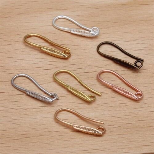 20pcs 10x20mm Antique Bronze Ear Hook French Earring Hooks Wire Settings Base Settings for DIY Earrings Ear Jewelry Making
