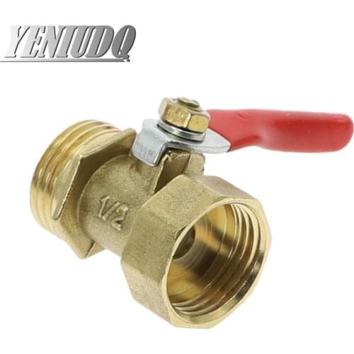 Brass small ball valve 1/8" 1/4'' 3/8'' 1/2'' Female/Male Thread Brass Valve Connector Joint Copper Pipe Fitting Coupler Adapter