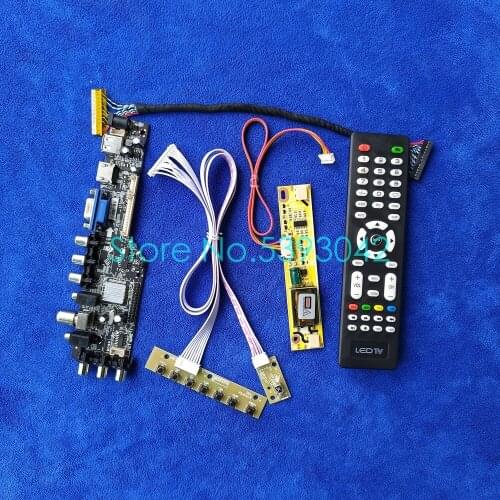 LVDS 30pin 2CCFL For LP171WP3/LP171WP5/LP171WP6/LP171WP7 panel USB+VGA+AV DVB digital signal LCD control board kit 1440*900